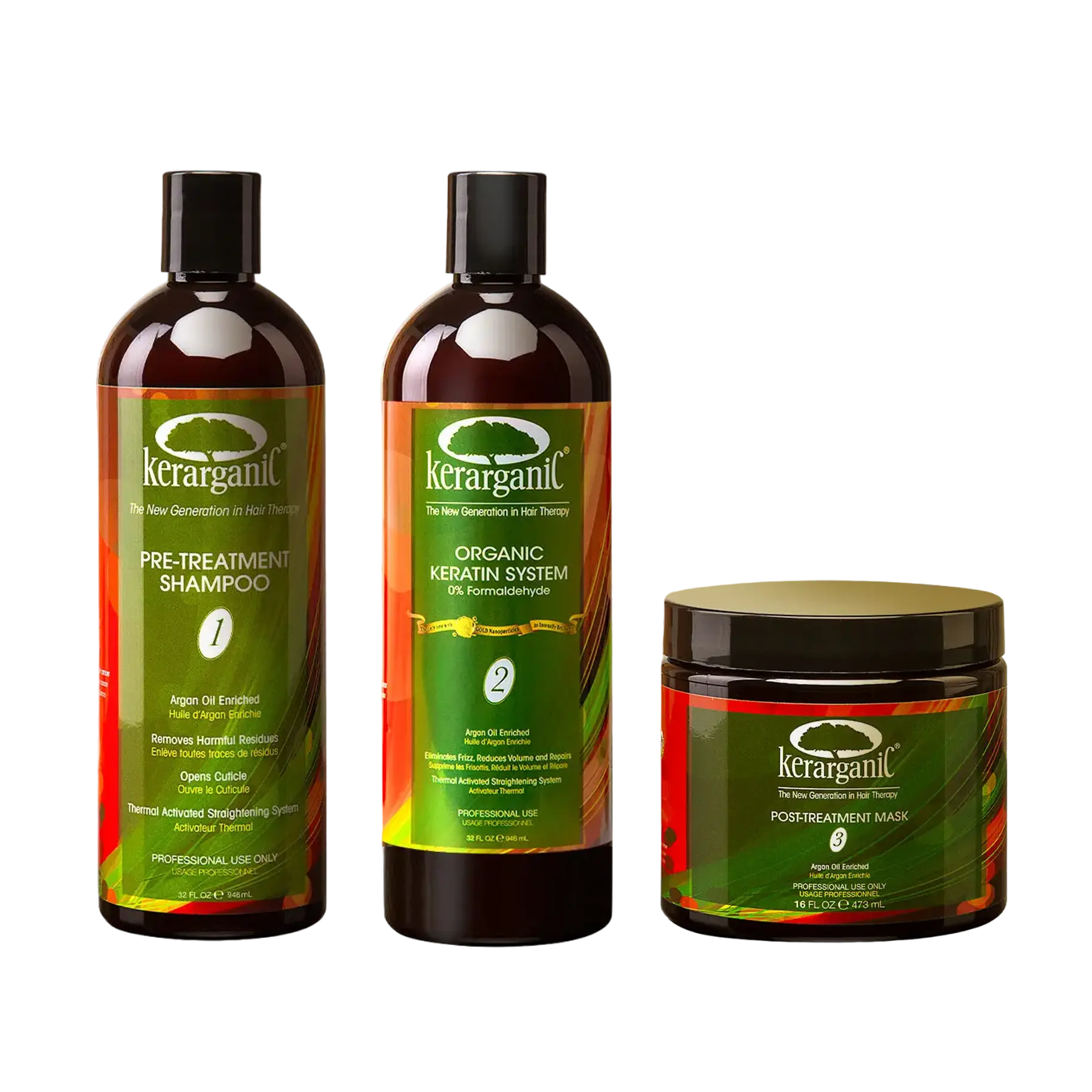 CLASSIC ORGANIC KERATIN TREATMENT STRAIGHTENING BUNDLE - KERARGANIC